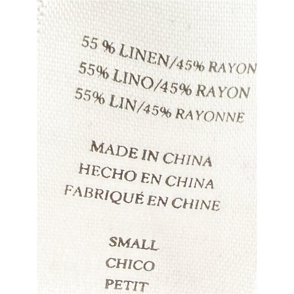 Rails x Free People Charli Linen Blend Plaid Shirt Navy Blue Size S - Picture 9 of 11